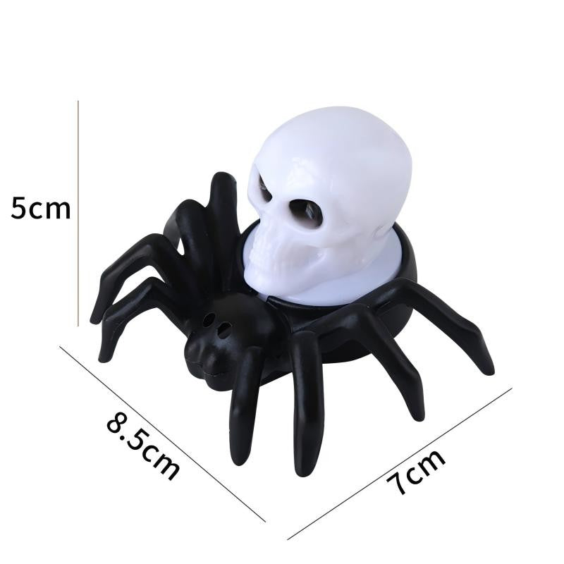 Halloween Spider Lamp & Eyeball Light – LED Flickering Candle, Pumpkin Figurine, Spooky Atmosphere Decor for Haunted House & Party