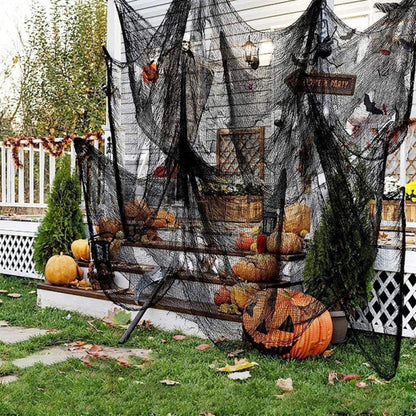 Halloween Gauze Fabric – Creepy Cheesecloth for Haunted House & Bar Decoration | 76x183cm (Black/White/Bloodstain/Red/Gray/Purple/Orange/Dark Green)