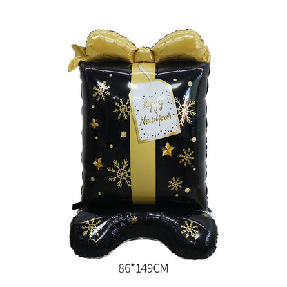 Happy New Year Balloons, Wine Bottle & Meteor Foil Set for Party Decor