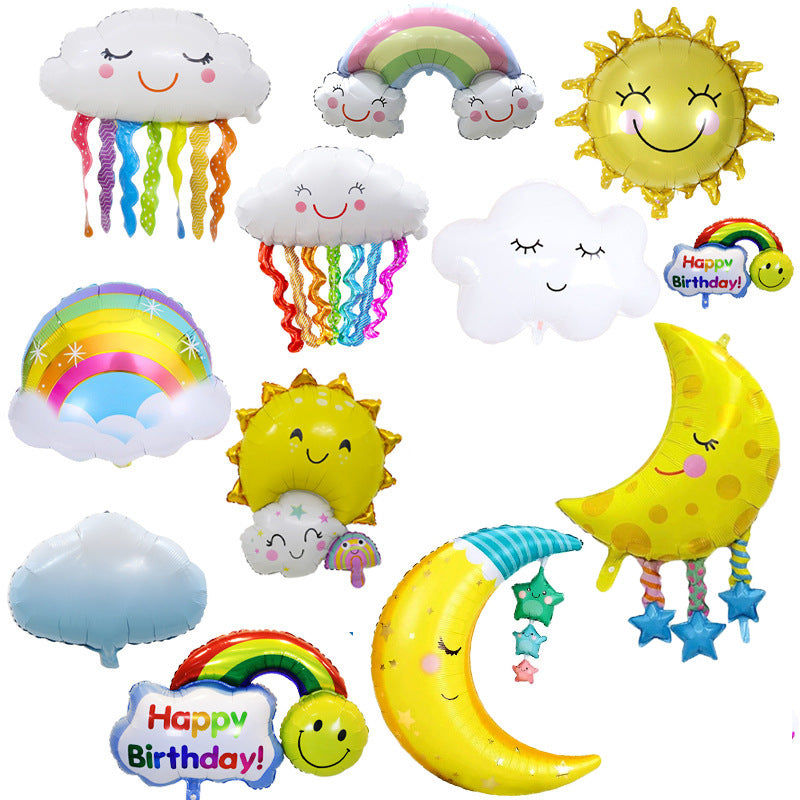 Cartoon foil balloon full celestial collection group arrangement