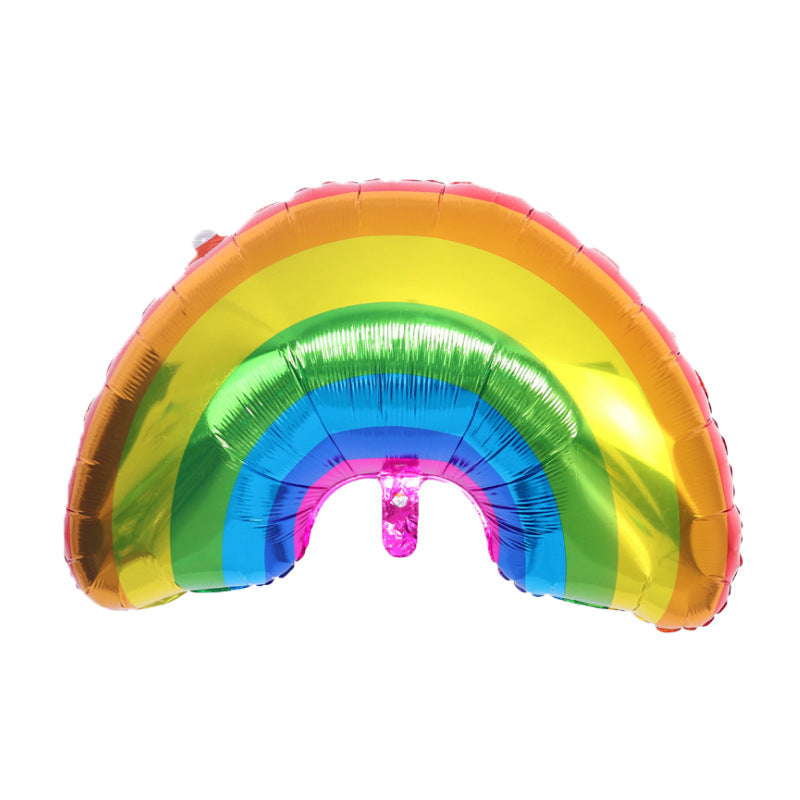 Cartoon foil balloon four-tier rainbow bridge arch