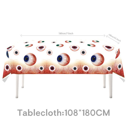 Big Eye Themed Party Decoration Set | Birthday & Halloween Supplies | Tableware & Garland Kit