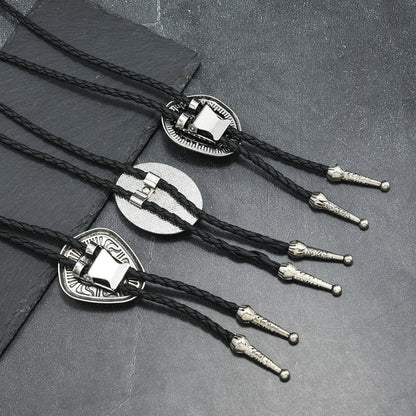 Western bolo ties back view with slide clasp detail