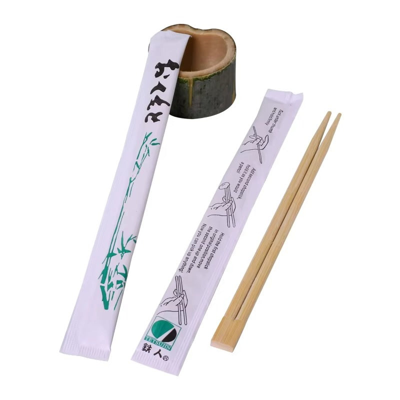 Wholesale Customizable Twin Bamboo Chopsticks for Takeout & Catering