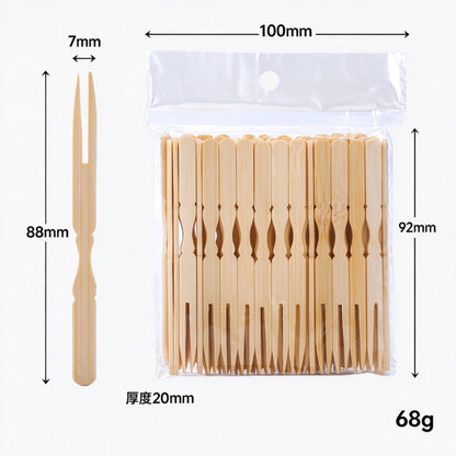 Bamboo fruit pick hundred pack gourd shaped handle bag