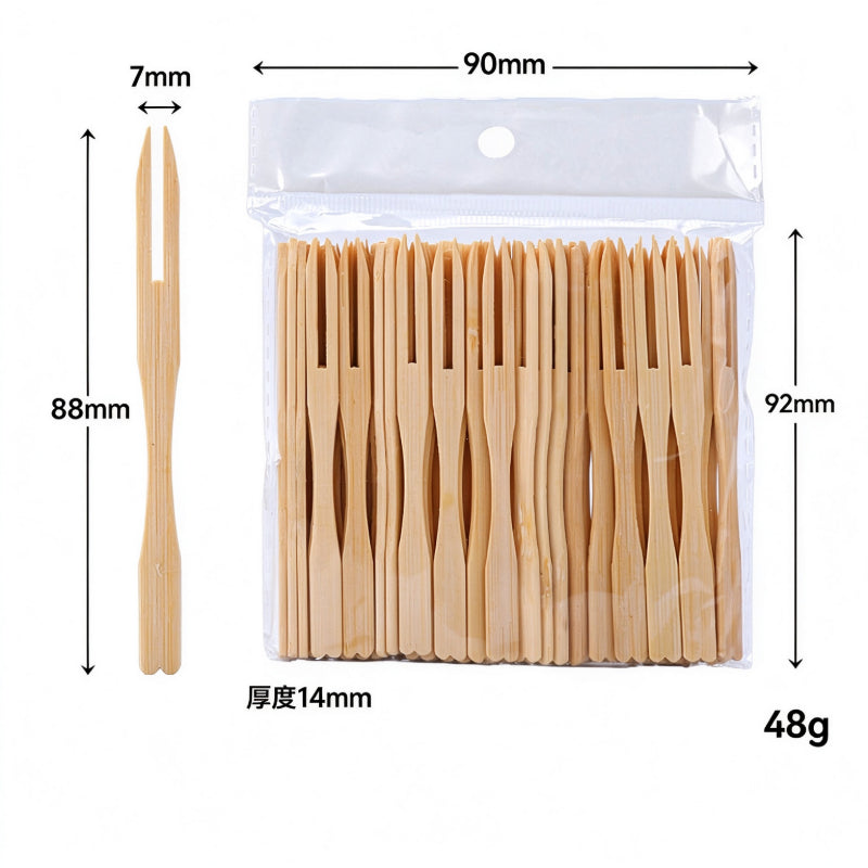 Bamboo fruit pick seventy pack flower tail hanging bag