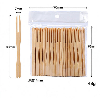 Bamboo fruit pick seventy pack flower tail hanging bag