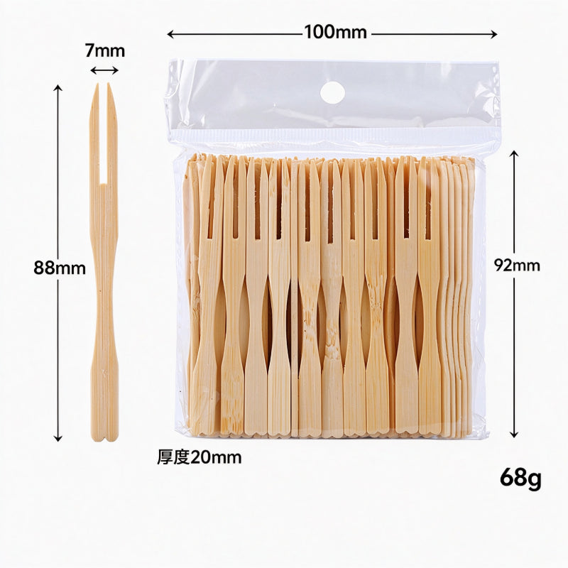 Bamboo fruit pick hundred pack flower tail wide pouch