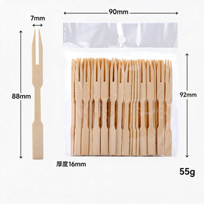 Bamboo fruit pick eighty pack flat top hanging bag
