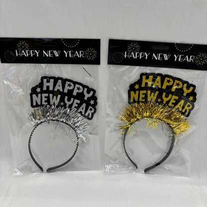 Happy New Year Headband, Fringe Photo Booth Prop for NYE Party Decor