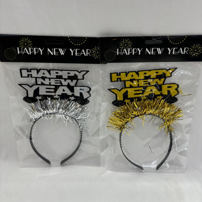 Happy New Year Headband, Fringe Photo Booth Prop for NYE Party Decor