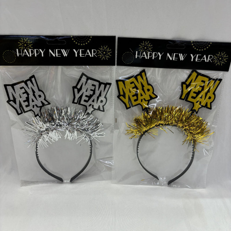 Happy New Year Headband, Fringe Photo Booth Prop for NYE Party Decor