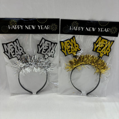 Happy New Year Headband, Fringe Photo Booth Prop for NYE Party Decor