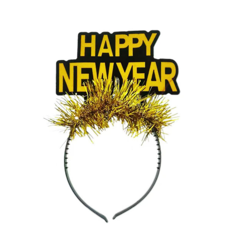 Happy New Year Headband, Fringe Photo Booth Prop for NYE Party Decor