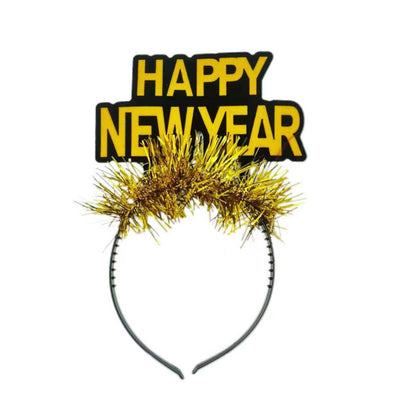 Happy New Year Headband, Fringe Photo Booth Prop for NYE Party Decor