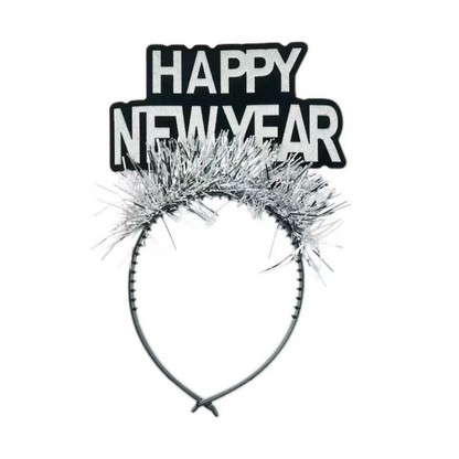 Happy New Year Headband, Fringe Photo Booth Prop for NYE Party Decor