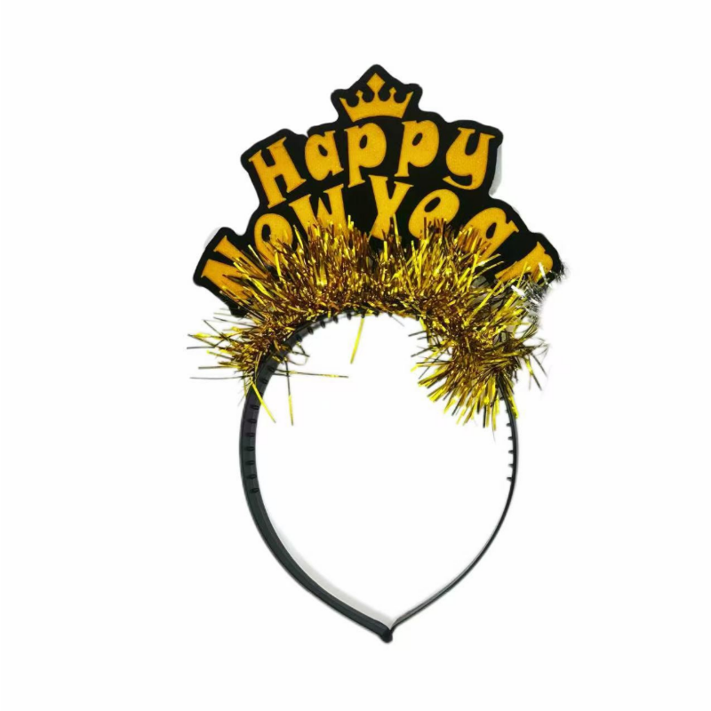 Happy New Year Headband, Fringe Photo Booth Prop for NYE Party Decor