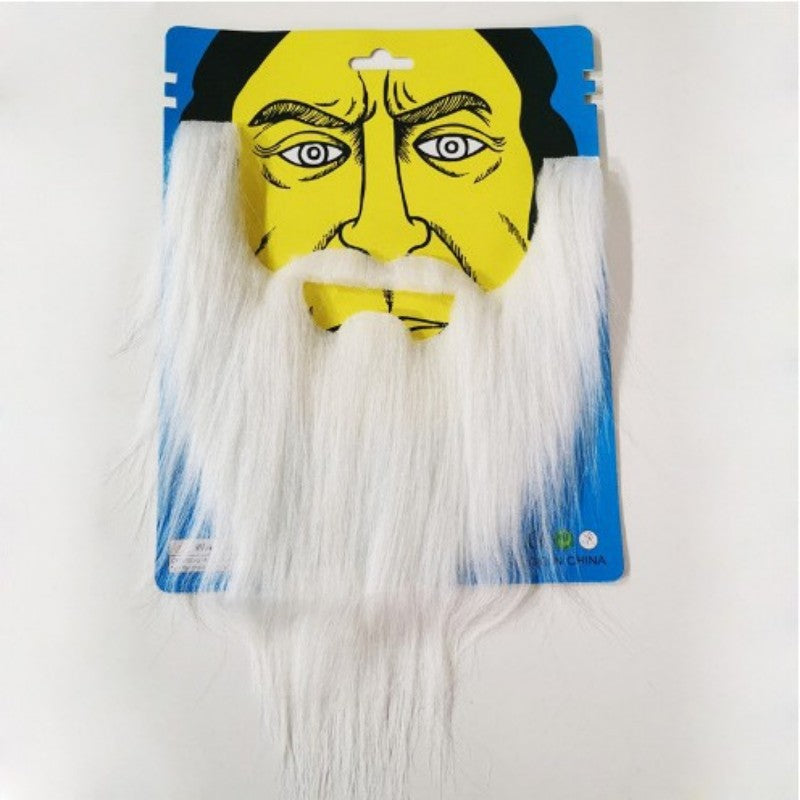 Halloween Fake Mustache & Beard Set – Costume Facial Hair for Adults, Funny Photo Booth Prop, Masquerade Party Supplies