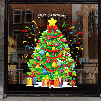 Christmas tree window decal