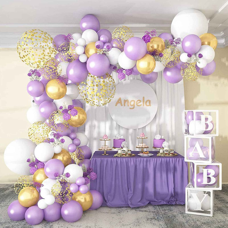 Butterfly Balloon Garland Kit – Pink Purple Pastel Latex Arch Set with Foil Butterfly, Birthday Party Decor for Girls, Wedding & Bridal Shower