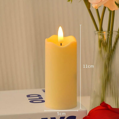 Wave Edge LED Flameless Candle – Smooth Surface Swaying Electronic Candle for Wedding Centerpiece, Birthday Party & Romantic Home Decor