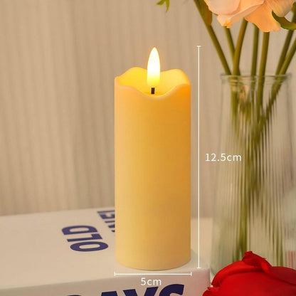 Wave Edge LED Flameless Candle – Smooth Surface Swaying Electronic Candle for Wedding Centerpiece, Birthday Party & Romantic Home Decor