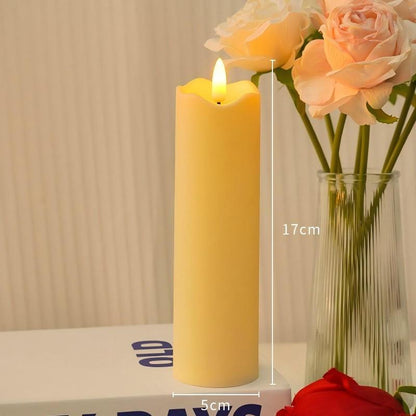Wave Edge LED Flameless Candle – Smooth Surface Swaying Electronic Candle for Wedding Centerpiece, Birthday Party & Romantic Home Decor