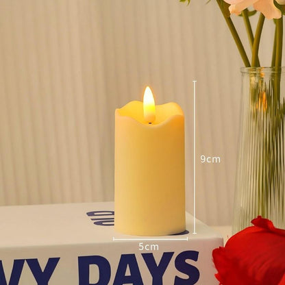 Wave Edge LED Flameless Candle – Smooth Surface Swaying Electronic Candle for Wedding Centerpiece, Birthday Party & Romantic Home Decor