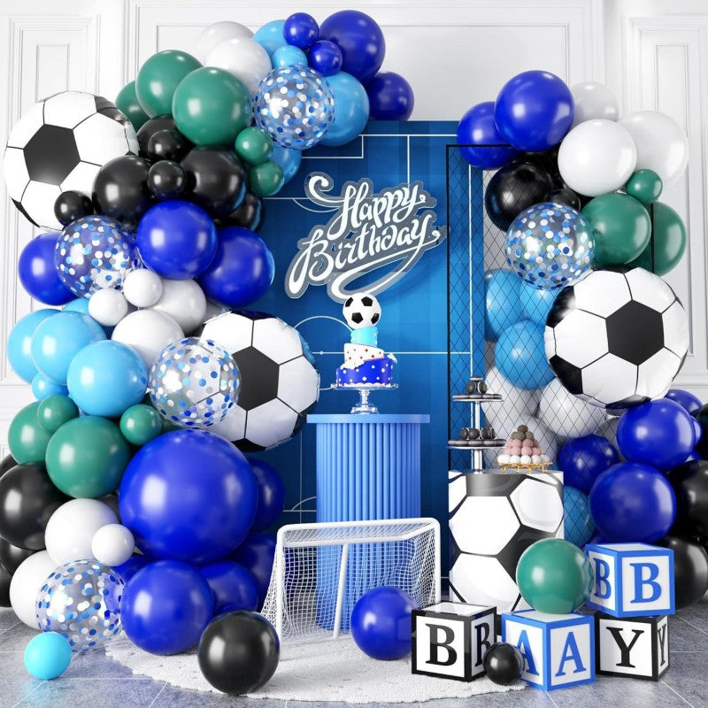 Soccer Balloon Garland Kit – World Cup Themed Latex Balloon Set for Kids Birthday Party, Sports Fan Celebration & Game Day Decor