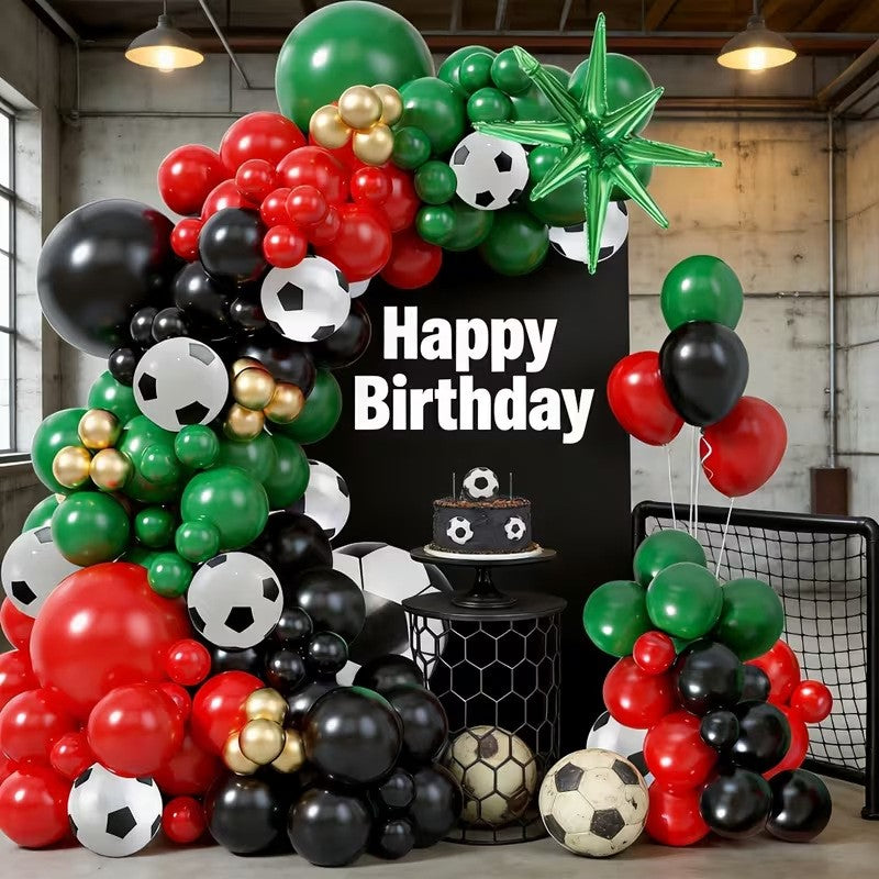 Soccer Balloon Garland Kit – World Cup Themed Latex Balloon Set for Kids Birthday Party, Sports Fan Celebration & Game Day Decor