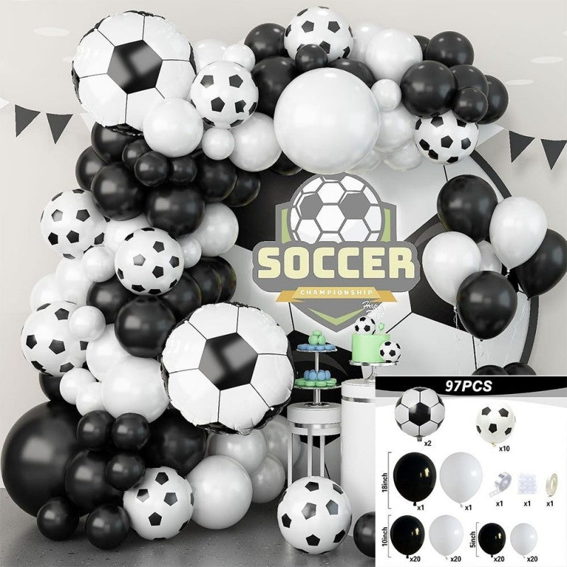 Soccer Balloon Garland Kit – World Cup Themed Latex Balloon Set for Kids Birthday Party, Sports Fan Celebration & Game Day Decor