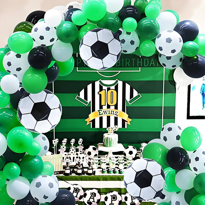 Soccer Balloon Garland Kit – World Cup Themed Latex Balloon Set for Kids Birthday Party, Sports Fan Celebration & Game Day Decor