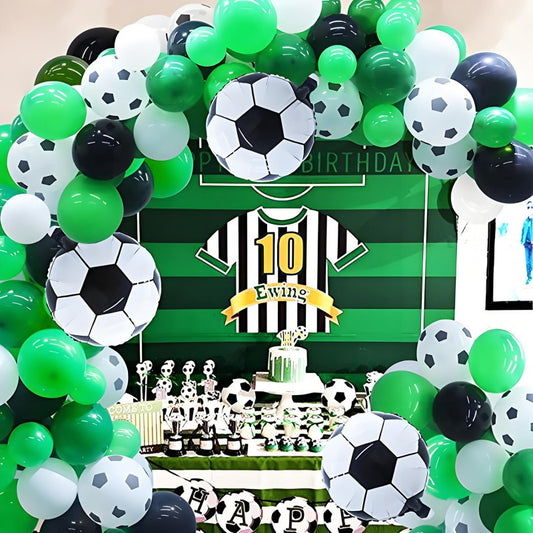 Soccer Balloon Garland Kit – World Cup Themed Latex Balloon Set for Kids Birthday Party, Sports Fan Celebration & Game Day Decor