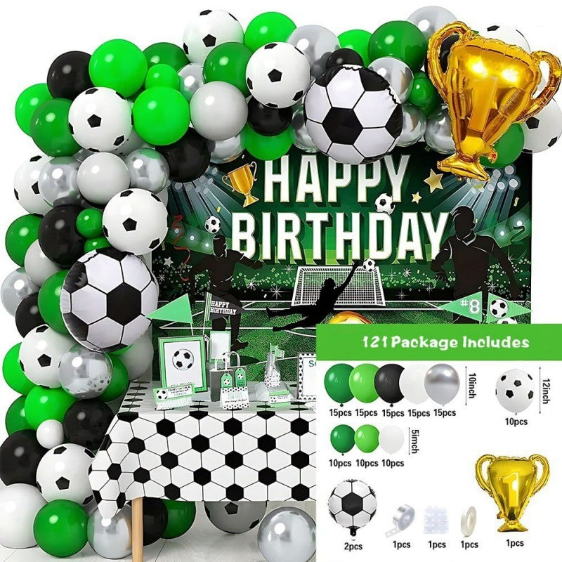 Soccer Balloon Garland Kit – World Cup Themed Latex Balloon Set for Kids Birthday Party, Sports Fan Celebration & Game Day Decor