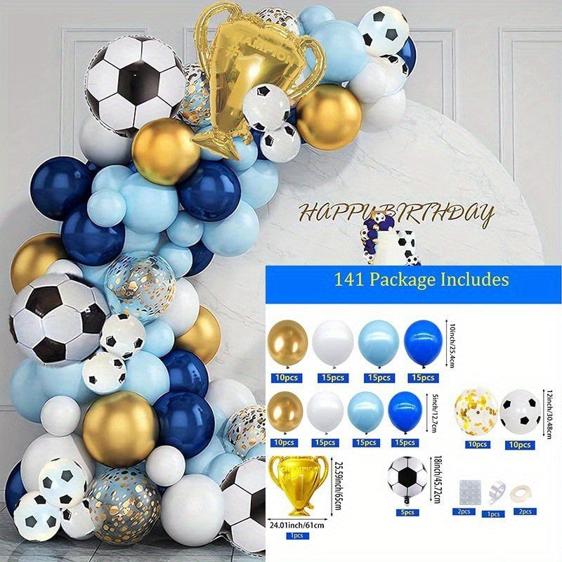 Soccer Balloon Garland Kit – World Cup Themed Latex Balloon Set for Kids Birthday Party, Sports Fan Celebration & Game Day Decor