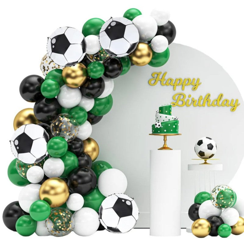Soccer Balloon Garland Kit – World Cup Themed Latex Balloon Set for Kids Birthday Party, Sports Fan Celebration & Game Day Decor
