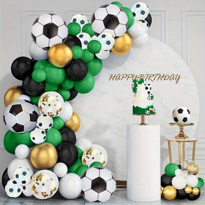 Soccer Balloon Garland Kit – World Cup Themed Latex Balloon Set for Kids Birthday Party, Sports Fan Celebration & Game Day Decor