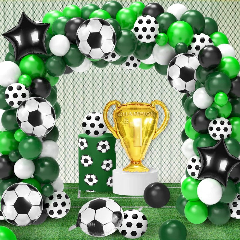 Soccer Balloon Garland Kit – World Cup Themed Latex Balloon Set for Kids Birthday Party, Sports Fan Celebration & Game Day Decor
