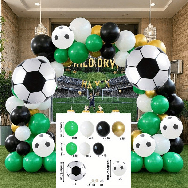 Soccer Balloon Garland Kit – World Cup Themed Latex Balloon Set for Kids Birthday Party, Sports Fan Celebration & Game Day Decor