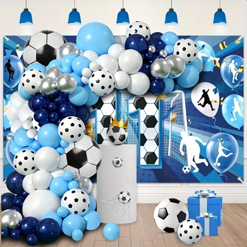 Soccer Balloon Garland Kit – World Cup Themed Latex Balloon Set for Kids Birthday Party, Sports Fan Celebration & Game Day Decor