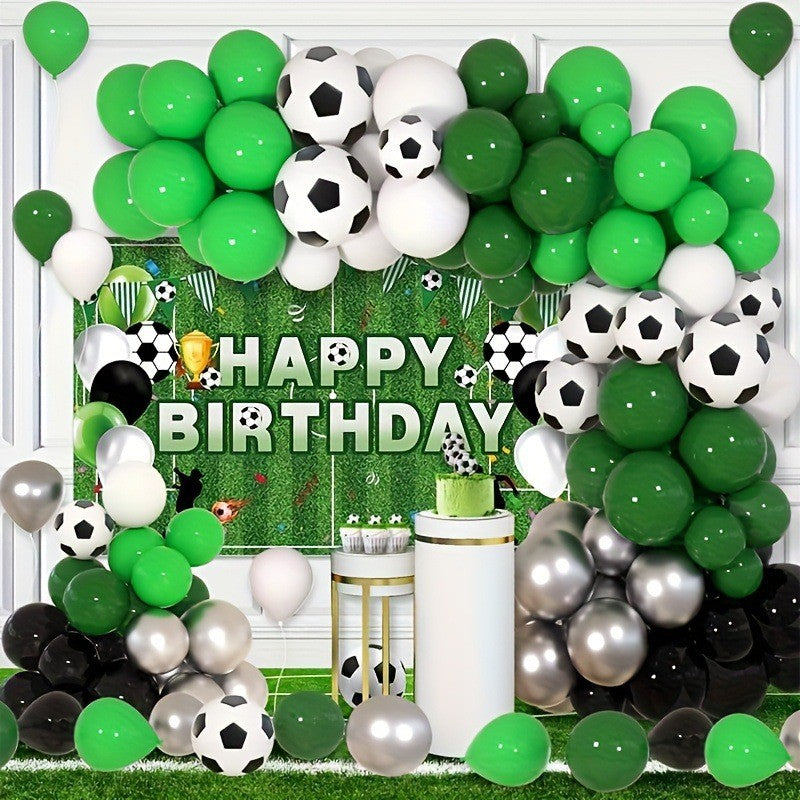 Soccer Balloon Garland Kit – World Cup Themed Latex Balloon Set for Kids Birthday Party, Sports Fan Celebration & Game Day Decor