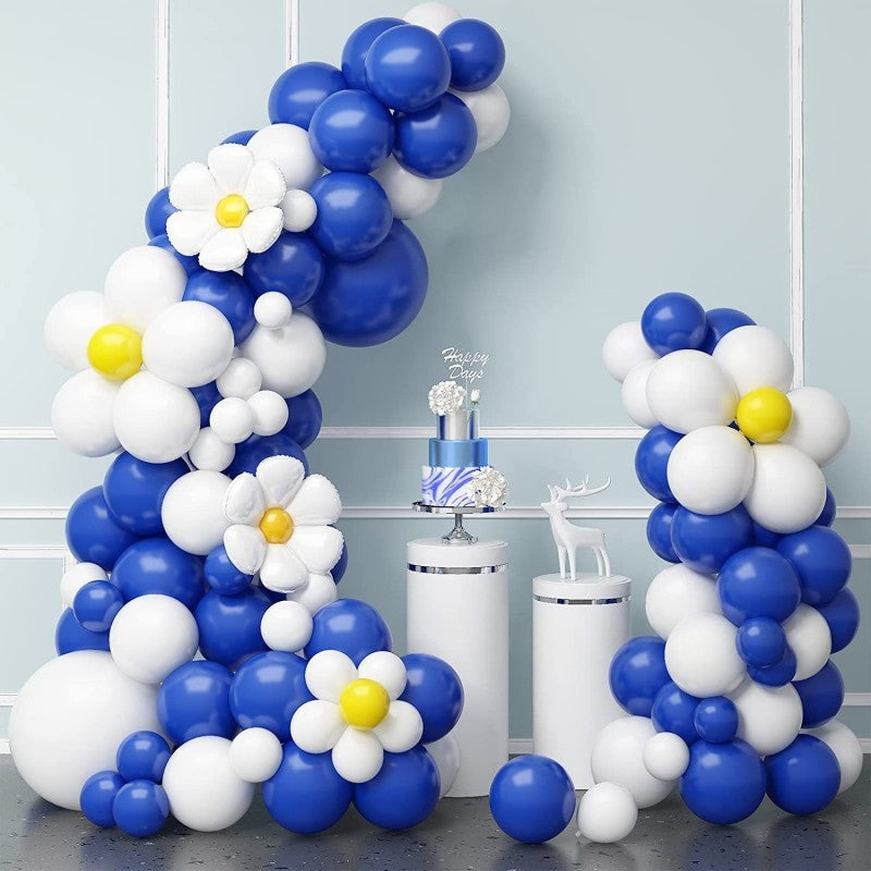 Macaron Balloon Garland Kit with Daisy Flowers – Pastel Latex Balloons & Donut Popsicle Themed Decor for Birthday, Wedding, Bridal Shower & Party Arch