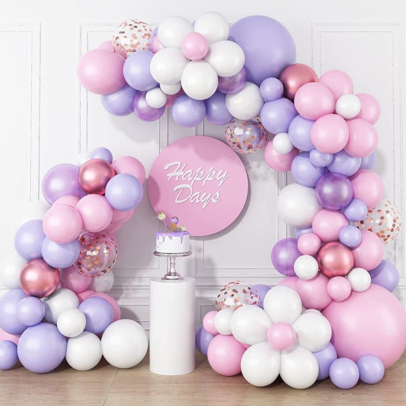 Macaron Balloon Garland Kit with Daisy Flowers – Pastel Latex Balloons & Donut Popsicle Themed Decor for Birthday, Wedding, Bridal Shower & Party Arch