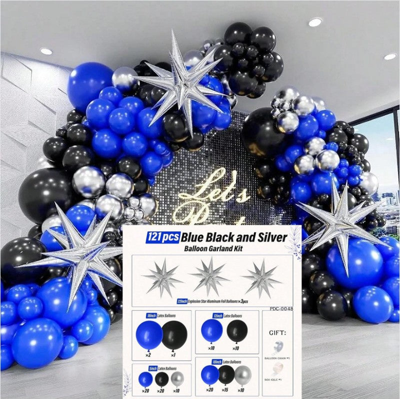 Exploding Star Foil Balloon Garland Kit – Thickened Latex & Star Balloon Chain Set for Party Arch, Birthday, Wedding & Graduation Decor