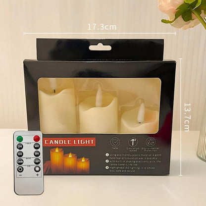 Wave Edge LED Flameless Candle – Smooth Surface Swaying Electronic Candle for Wedding Centerpiece, Birthday Party & Romantic Home Decor