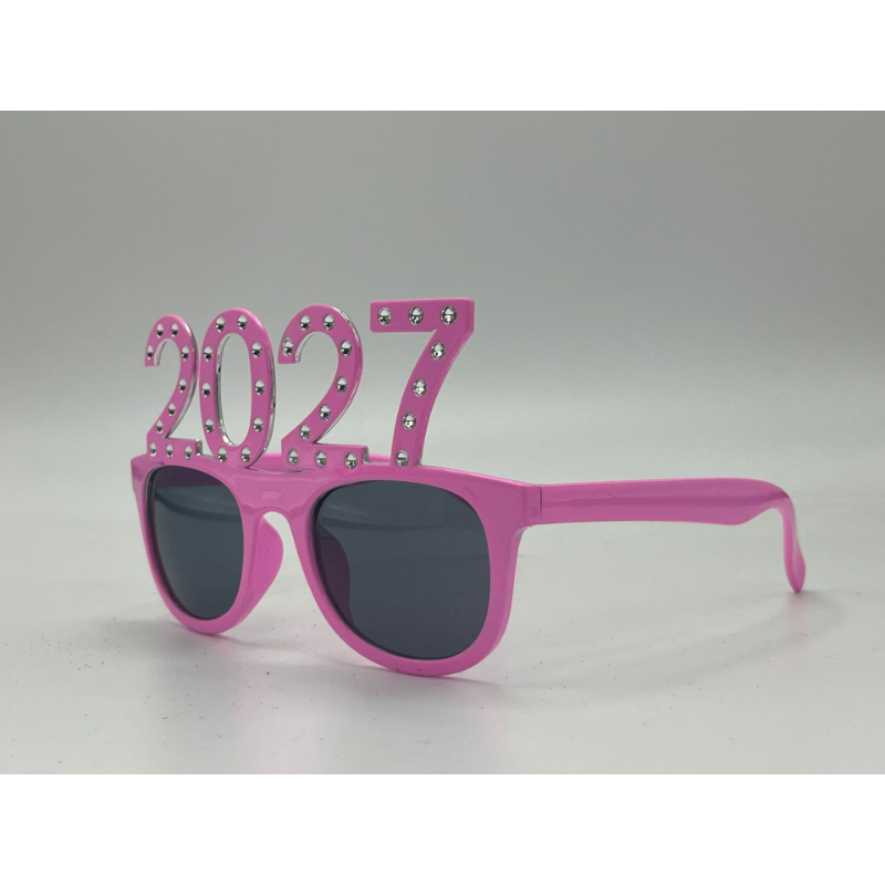 2027 Rhinestone Number Glasses, Funny New Year's Eve Party Sunglasses & Electroplated Photo Booth Props for NYE