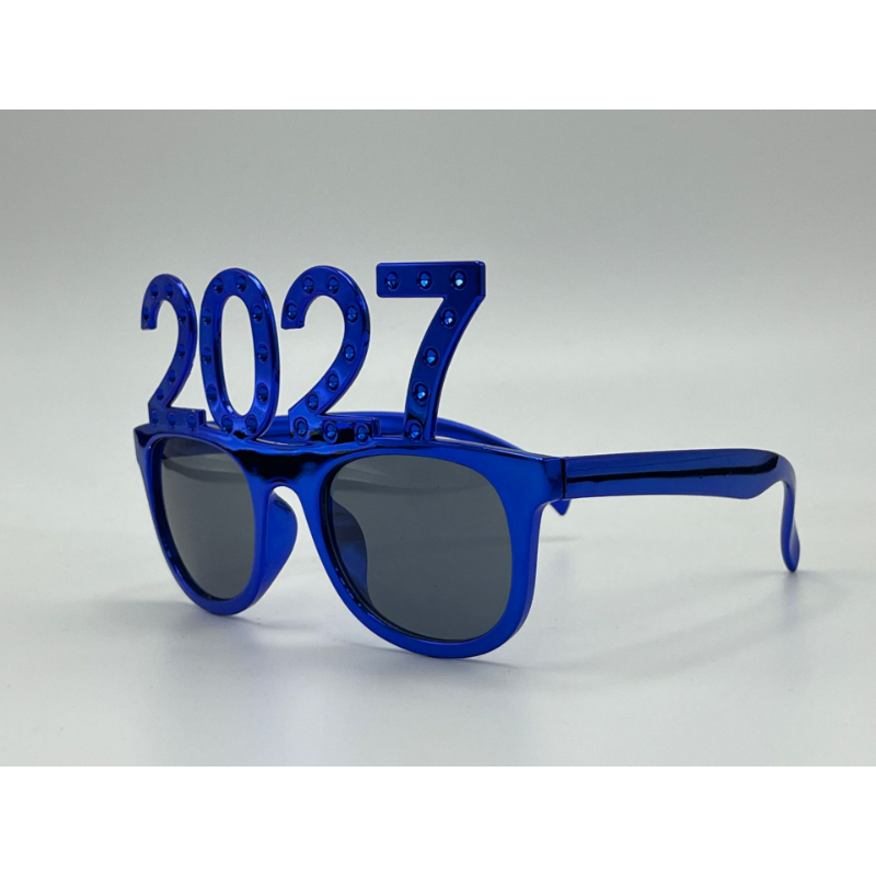 2027 Rhinestone Number Glasses, Funny New Year's Eve Party Sunglasses & Electroplated Photo Booth Props for NYE