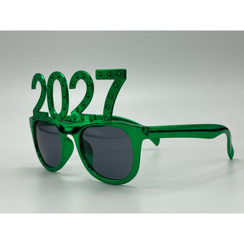 2027 Rhinestone Number Glasses, Funny New Year's Eve Party Sunglasses & Electroplated Photo Booth Props for NYE