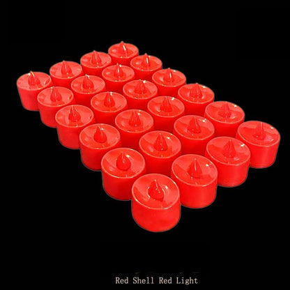 LED Electronic Simulation Candle – Flameless Flickering Tea Light for Wedding, Birthday Party, Holiday Home Decor & Event Ambiance