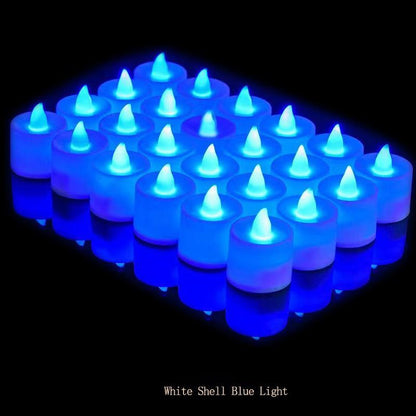 LED Electronic Simulation Candle – Flameless Flickering Tea Light for Wedding, Birthday Party, Holiday Home Decor & Event Ambiance